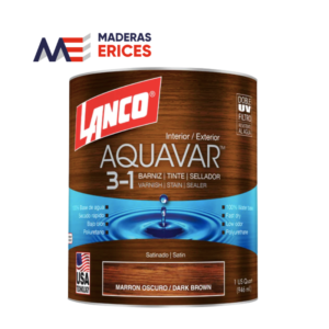 BARNIZ AQUAVAR MARRON OSCURO 1/4 GL